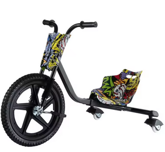 صورة 377/ عربة أطفال ثلاثية العجلات للتوازن والانجراف بدون محرك مع دواسة وعجلة وامضة