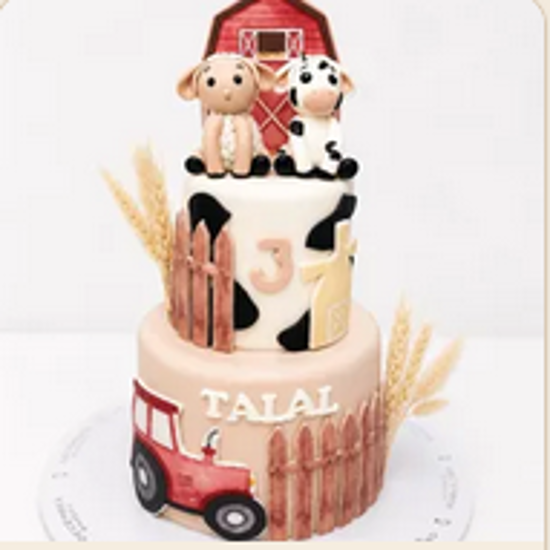 Picture of Double farm & animal cake 6inch