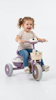 Picture of 468/A colorful and stylish children's tricycle. It includes a cute white front basket for storing small toys.