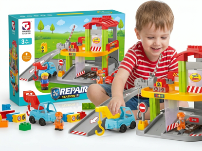Picture of Toys-shop Choice Repair Station Blocks Garage 57 Pieces 