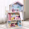 Picture of  Nano Classic Wooden Doll house with Elevator (115cm*71cm*30cm), Full Set Wooden Furniture, for Kids Role Play Toy 